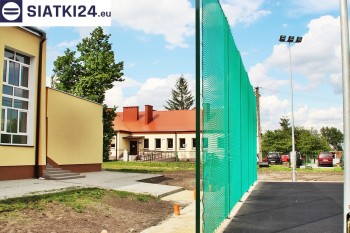 Siatki Mińsk Mazowiecki - Zielone siatki ze sznurka na ogrodzeniu boiska orlika dla terenów Mińska Mazowieckiego